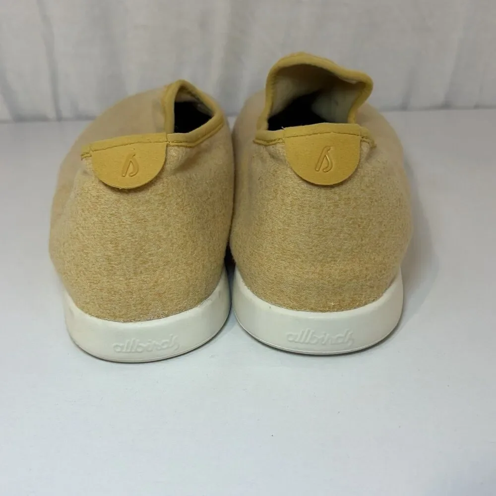 AllBirds Wool Lounger Yellow Slip On Loafer Mens Size 12 Natural Comfort